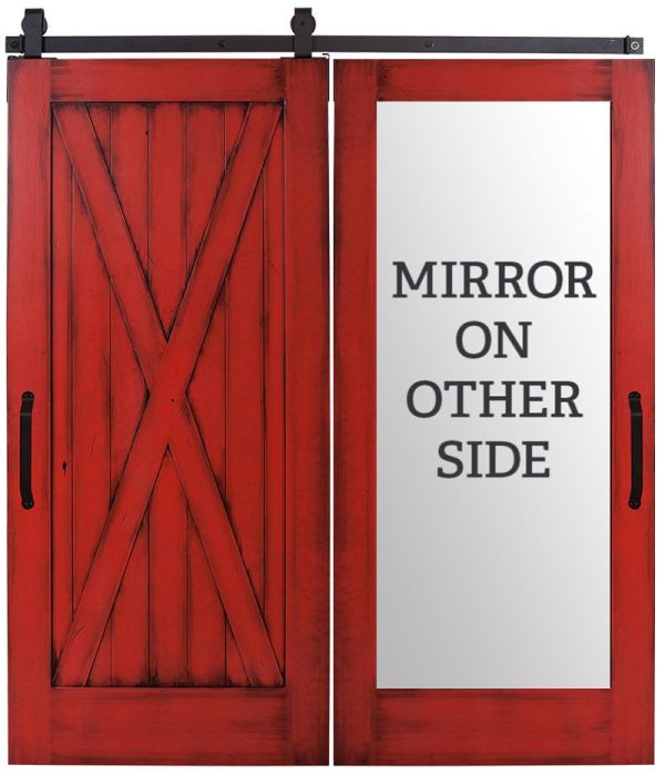 Mirror Barn Doors Barn Door Mirror Rustica